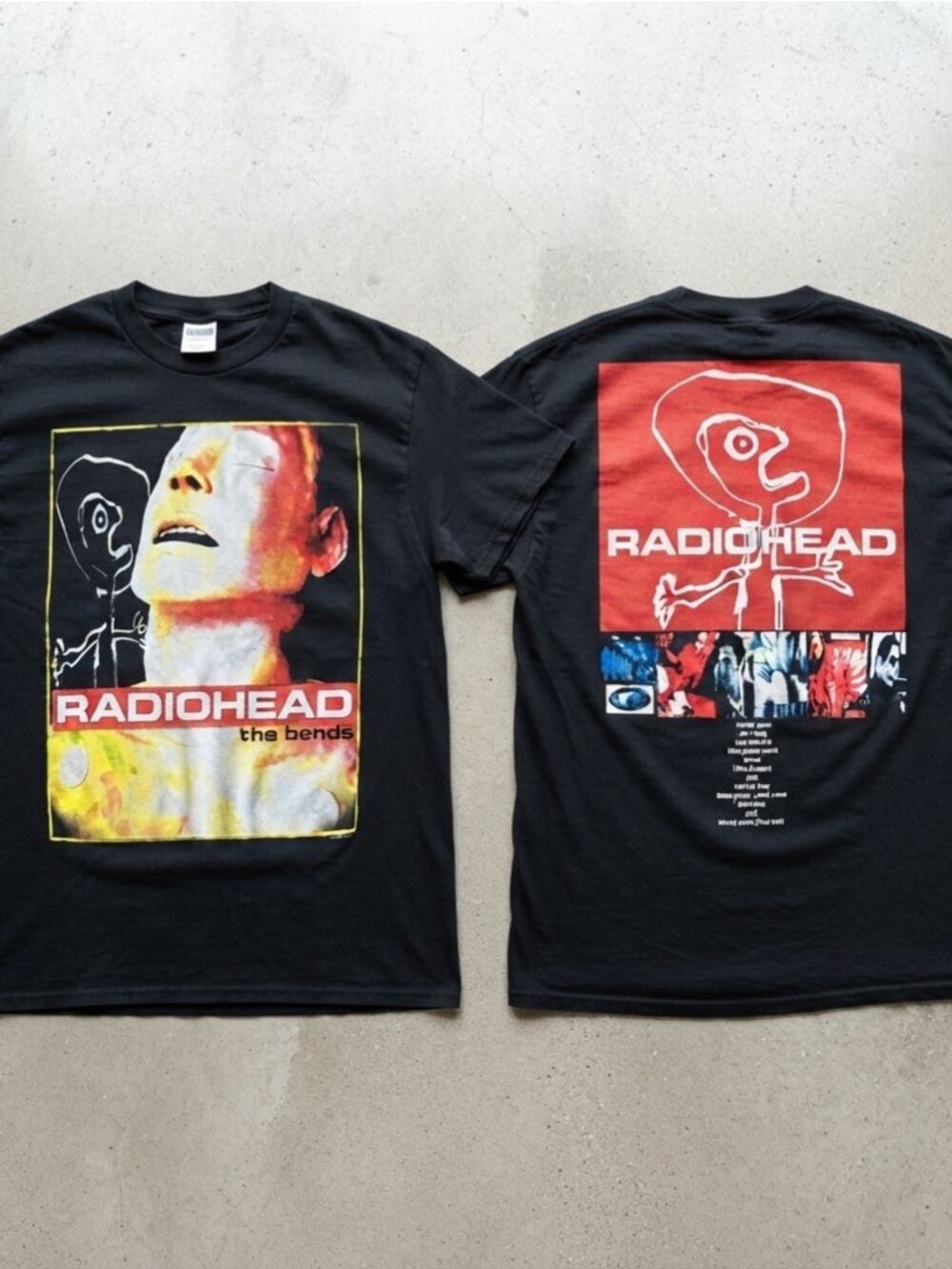 Radiohead The Bends Album Art Black T-Shirt S-4XL